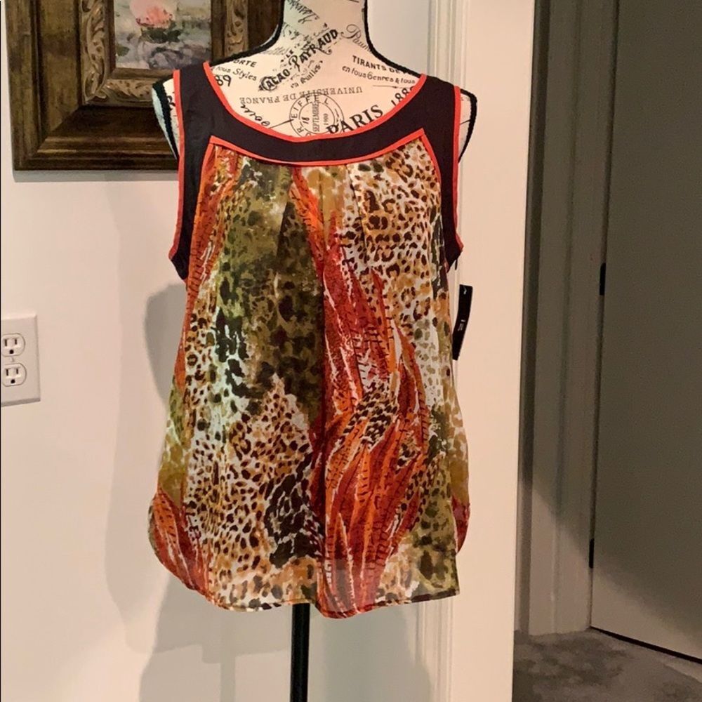 Iz Byer Multicolor Animal Print Tank Top